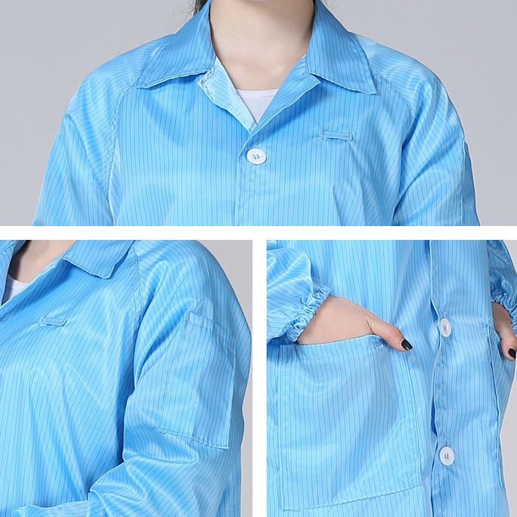 Giomnáisiam cófra saotharlainne glan-fhrithstatach unsex smock details.jpg